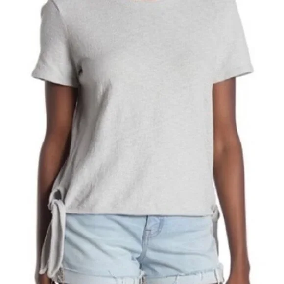 Madewell Side Tie Top in Vapor Grey - Picture 10 of 10